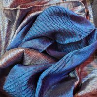 Soie de Cactus / Velours Bleu Profond – 240×170