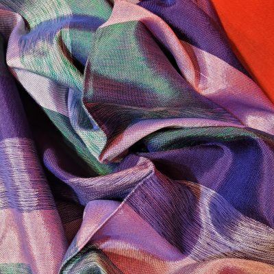 Tissu soie multicolore