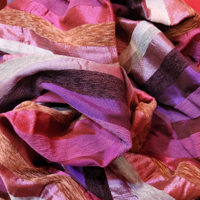 Tissu velours et soie de cactus multicolore