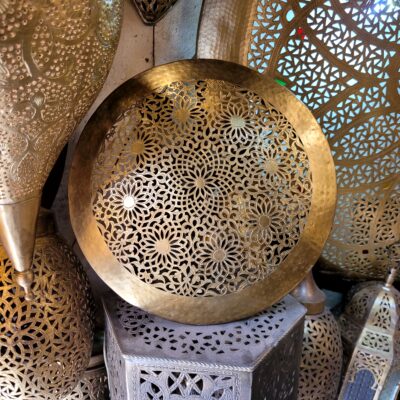 Boucliers bronze marocains , luminaire mural