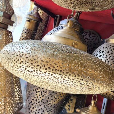 luminaire marocain suspendu forme galbé